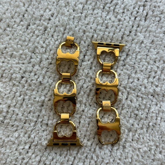Tory Burch Gold Link Apple Watch Band - Picture 2 of 6